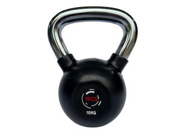Гиря обрезиненная с хромированной ручкой WCG 10 КГ