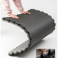 Мат-татами (Мат-пазл ласточкин хвост) WCG EVA 100х100х3 cm черно-серый