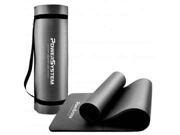Килимок для йоги та фітнесу Power System PS-4017 NBR Fitness Yoga Mat Plus Black (180х61х1)