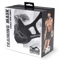 Маска для тренування дихання Phantom Training Mask Black, розмір M, медичний силікон, нейлоновий чохол, 4 рівні опору