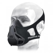 Маска для тренування дихання Phantom Training Mask Black, розмір M, медичний силікон, нейлоновий чохол, 4 рівні опору