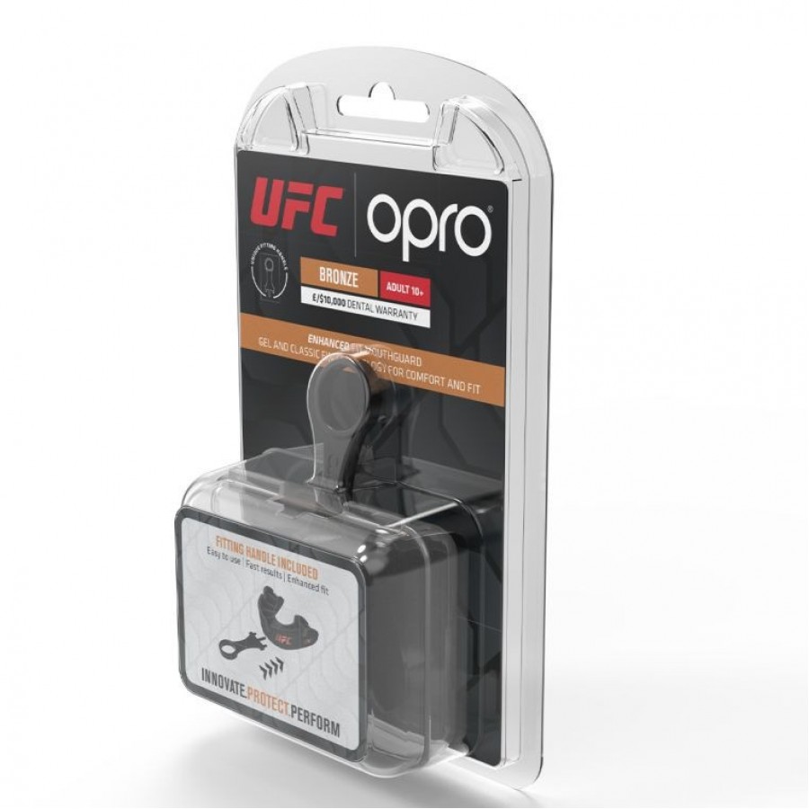 Капа боксерська OPRO Bronze UFC Hologram White (art.002258002)