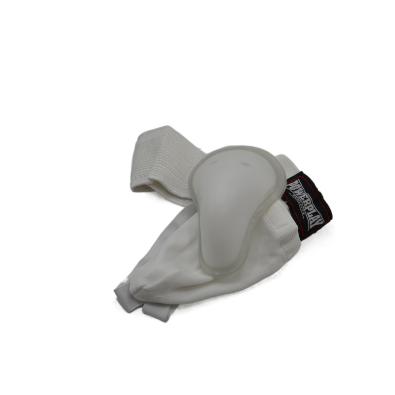 Захист паху PowerPlay 3028, Розмір L, Бавовна, Спандекс, Пластикова мушля, Білий