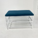 Банкетка для взуття Женева-3 80 см велюр бірюзовий 2-0-9003