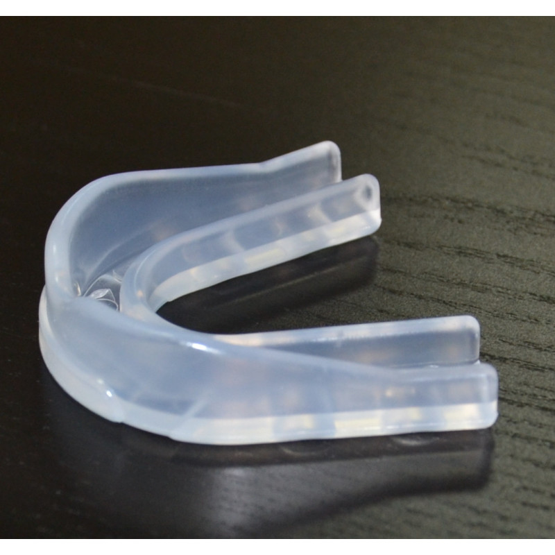 Капа боксерська PowerPlay 3306 JR зі смаком лимону, Дитяча (вік до 10 років), Посадка: кип'ятіння+прикус, Термопластик, Прозорий