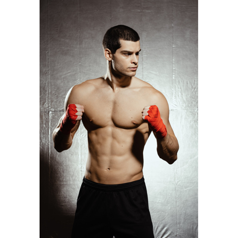 Бинти для боксу Power System PS-3404 Red (2 шт.), Довжина 4 м, Бавовна, Нейлон, Червоний