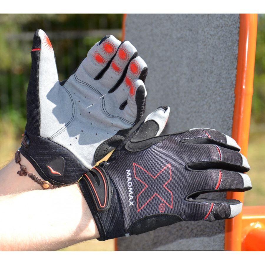 Рукавички для фітнесу MadMax MXG-103 X Gloves Black/Grey XXL