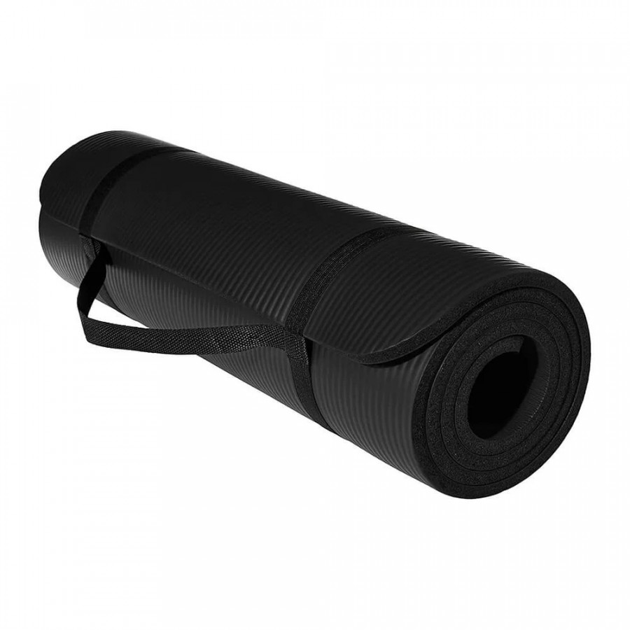 Килимок для йоги та фітнесу Power System PS-4017 NBR Fitness Yoga Mat Plus Black (180х61х1)