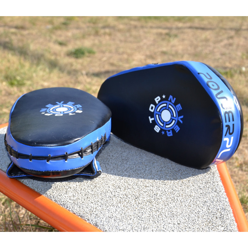 Лапи боксерські PowerPlay 3051 Чорно-Сині PU (пара)