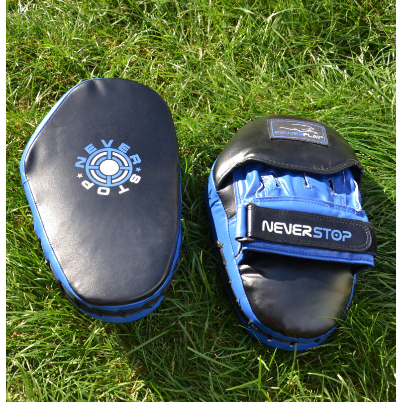 Лапи боксерські PowerPlay 3051 Чорно-Сині PU (пара)