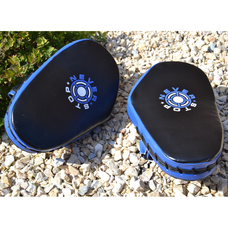 Лапи боксерські PowerPlay 3051 Чорно-Сині PU [пара]