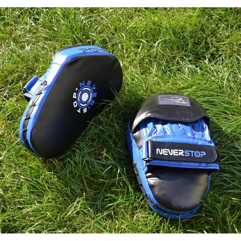 Лапи боксерські PowerPlay 3051 Чорно-Сині PU (пара)