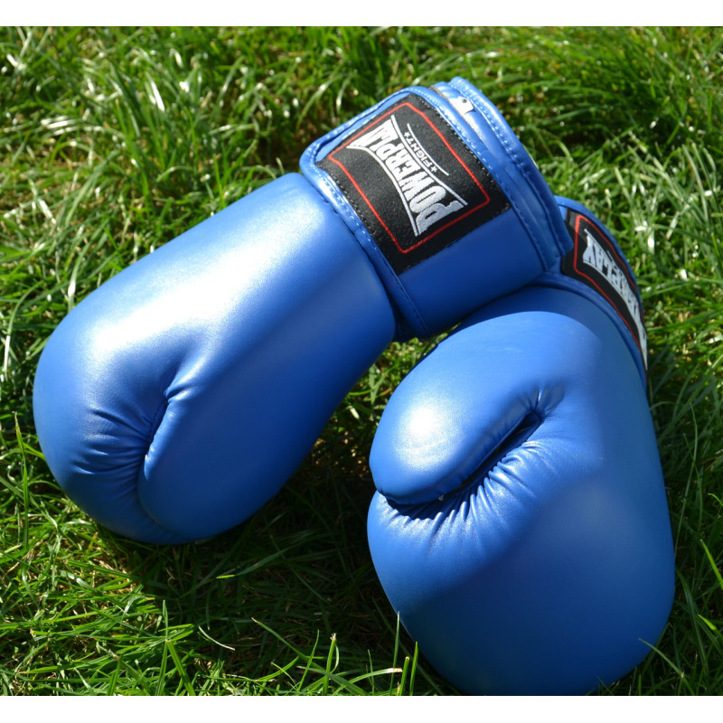 Боксерські рукавиці PowerPlay 3004 Classic Сині 12 унцій