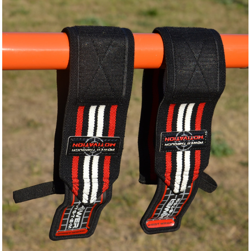Кистьові бинти Power System PS-3500 Wrist Wraps Red/Black