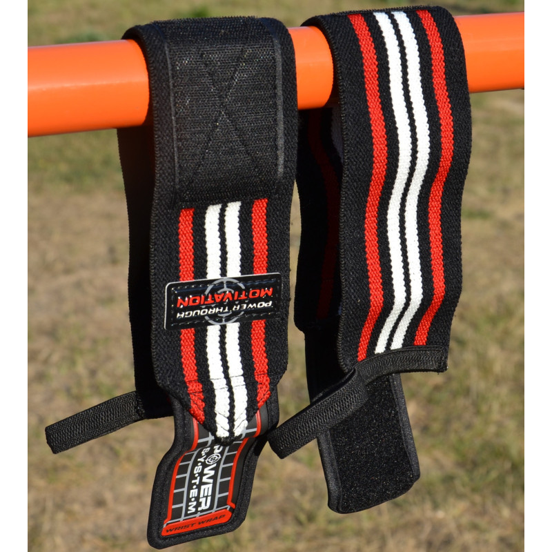 Кистьові бинти Power System PS-3500 Wrist Wraps Red/Black