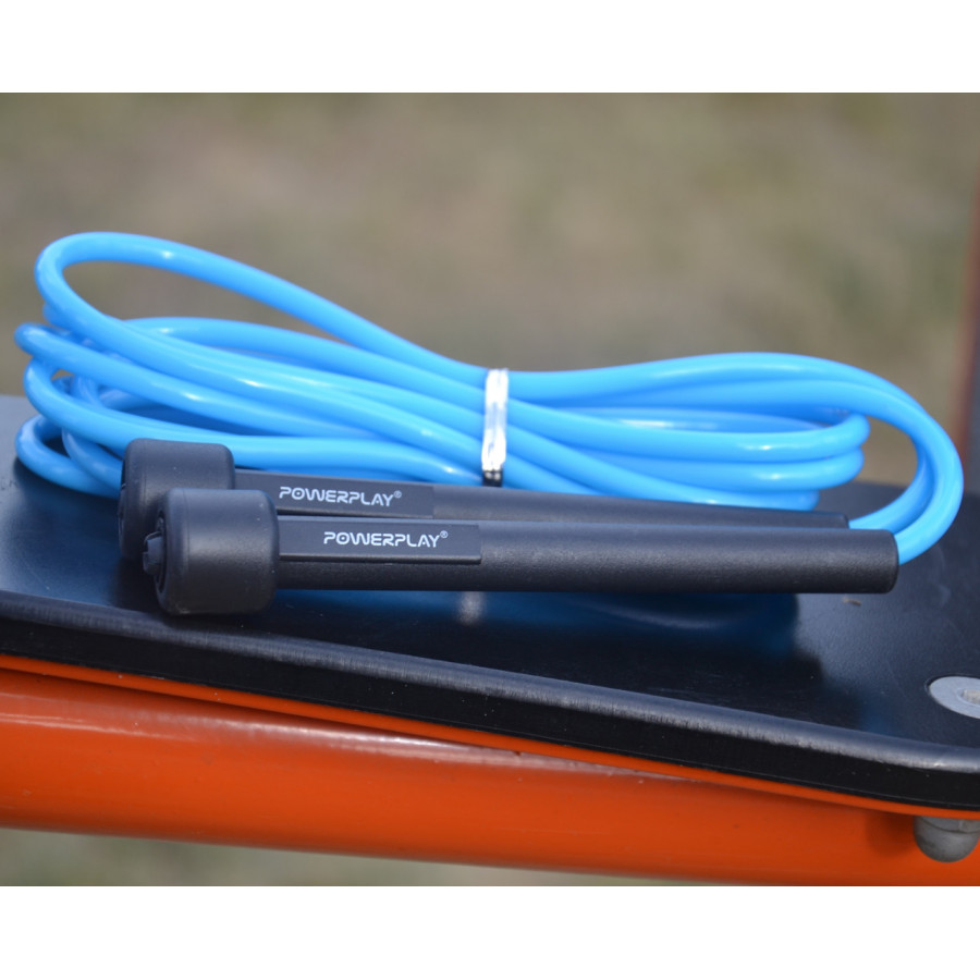 Скакалка PowerPlay 4201 Basic Jump Rope Синя (2,8m.)