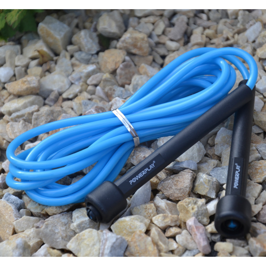 Скакалка PowerPlay 4201 Basic Jump Rope Синя (2,8m.)
