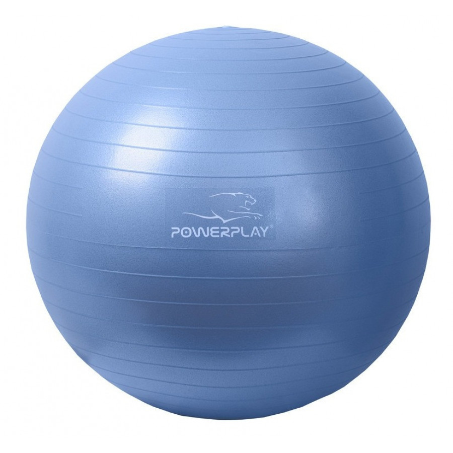 М'яч для фітнесу (фітбол) PowerPlay 4001 Ø65 cm Gymball Синій + помпа