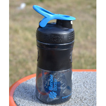 Шейкер спортивний (пляшка) BlenderBottle SportMixer Flip 20oz/590ml Black/Cyan Шейкер спортивний (пляшка) BlenderBottle SportMixer Flip 20oz/590ml Black/Cyan