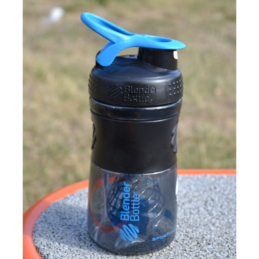 Шейкер спортивний (пляшка) BlenderBottle SportMixer Flip 20oz/590ml Black/Cyan