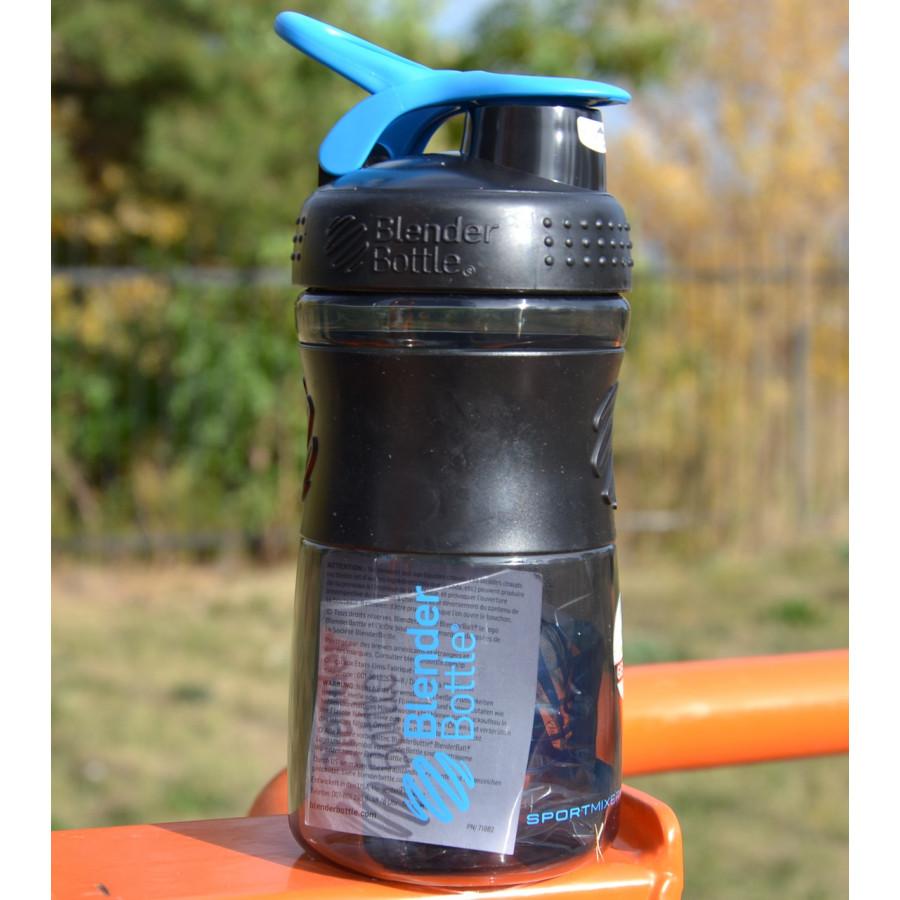 Шейкер спортивний (пляшка) BlenderBottle SportMixer Flip 20oz/590ml Black/Cyan