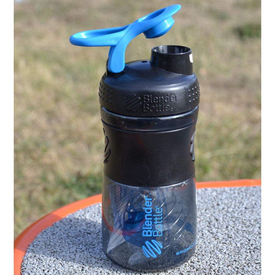 Шейкер спортивний (пляшка) BlenderBottle SportMixer Flip 20oz/590ml Black/Cyan