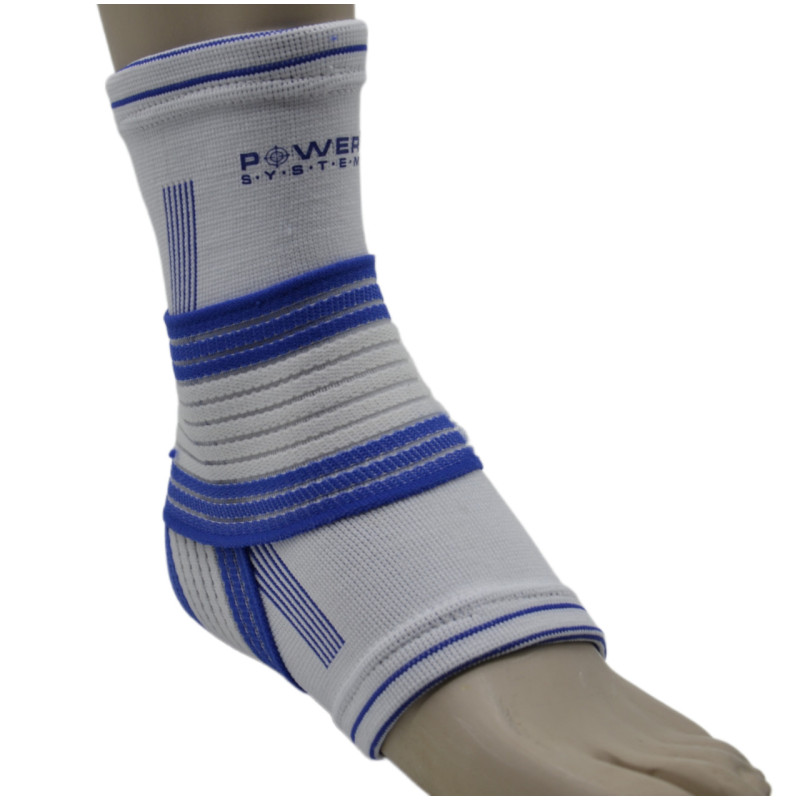 Бандажі на гомілкостоп Power System PS-6009 Ankle Support Pro Blue/White (1шт.) S/M