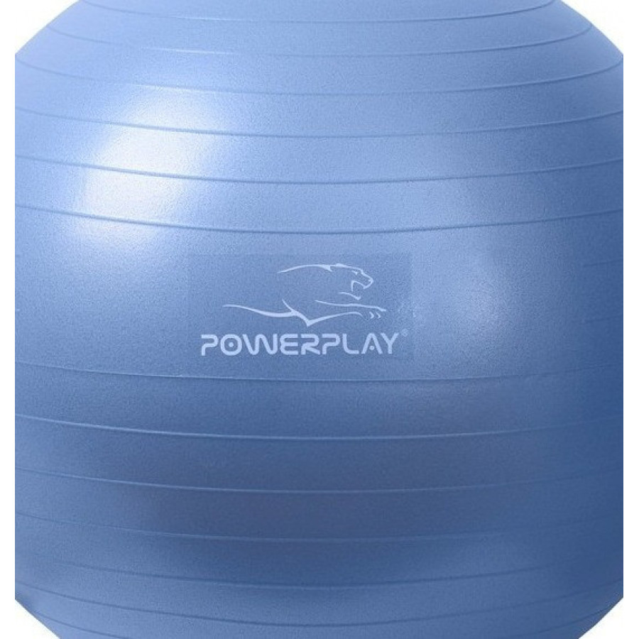М'яч для фітнесу (фітбол) PowerPlay 4001 Ø65 cm Gymball Синій + помпа