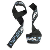 Лямки для тяги MadMax Camo Power Wrist Straps Camo/Light Blue