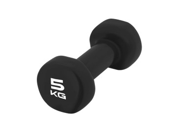 Гантель вінілова PowerPlay 4125 Achilles 5 кг. Чорна (1шт.)