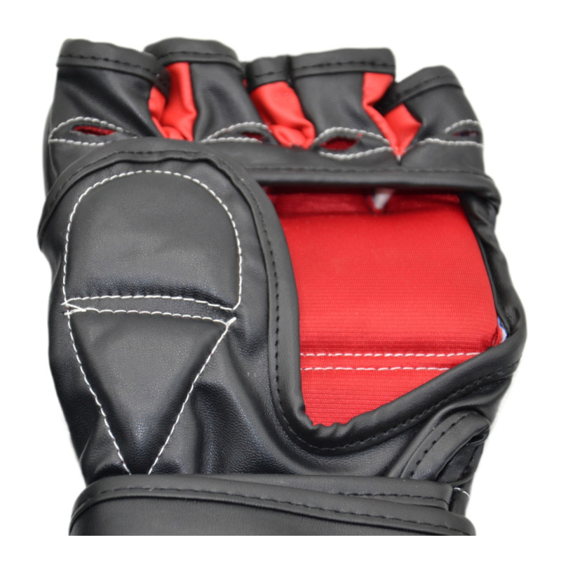 Перчатки для MMA PowerPlay 3053, Размер L/XL, Искусственная кожа (PU), Черно-Красный
