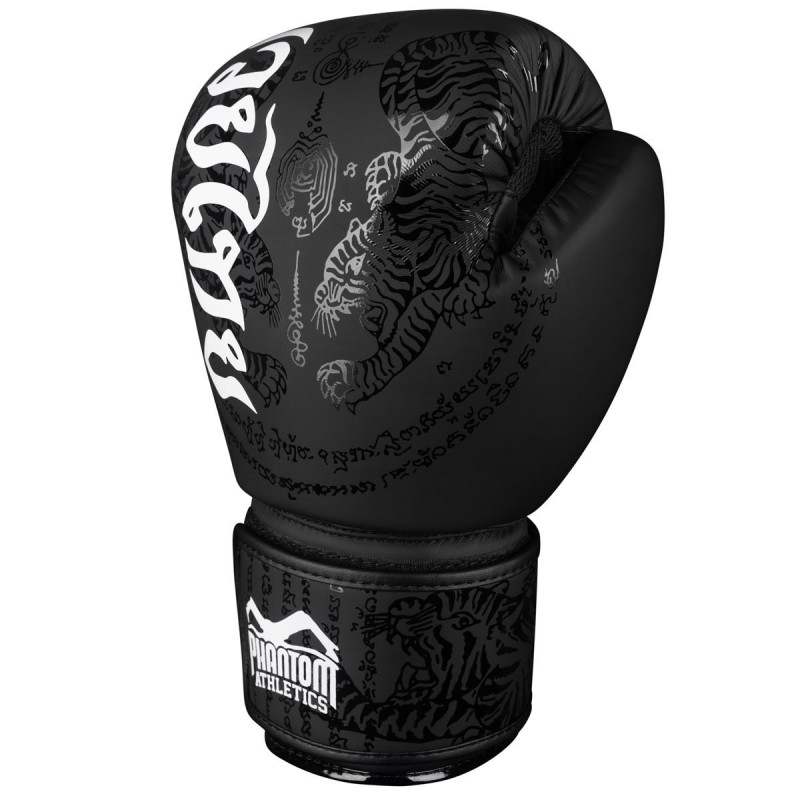 Боксерські рукавиці Phantom Muay Thai Black 12 унцій (бинти )