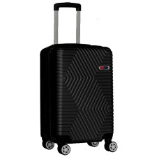 Маленький пластиковый чемодан на колесах 45L GD Polo черный