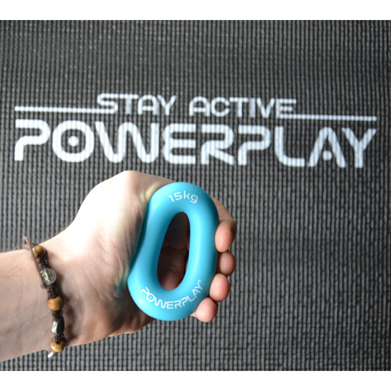 Еспандер кистьовий силіконовий PowerPlay PP-4324 Hand Grip Ring Light 15 кг. Блакитний