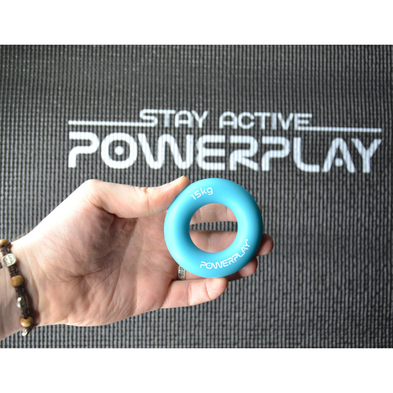 Еспандер кистьовий силіконовий PowerPlay PP-4324 Hand Grip Ring Light 15 кг. Блакитний