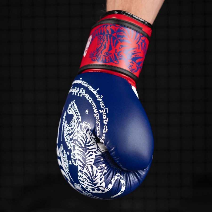 Боксерські рукавиці Phantom Muay Thai Blue 12 унцій (бинти в подарунок)