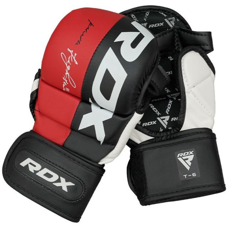 Рукавиці для ММА (Греплінгові рукавички) RDX T6 Plus Rex Red S