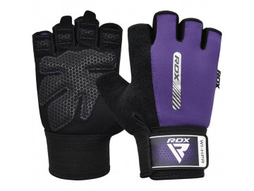 Рукавички для фітнесу RDX W1 Half Purple S
