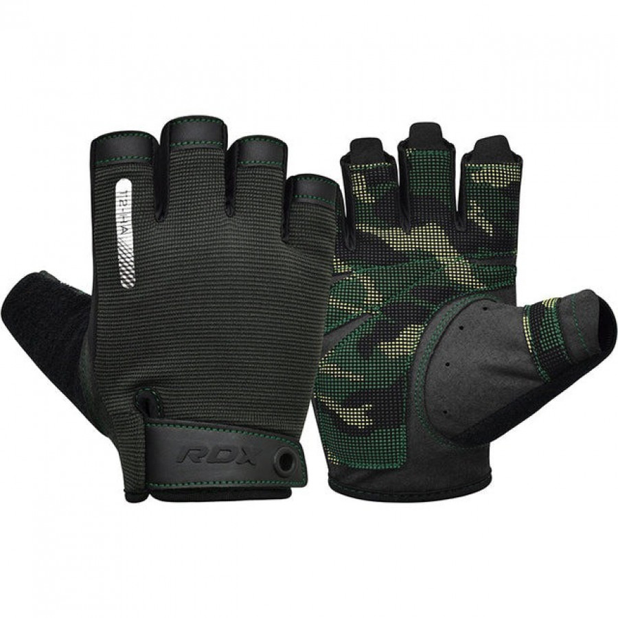 Рукавички для фітнесу RDX T2 Half Army Green L