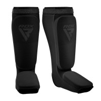 Защита голени и стопы RDX Shin Instep Foam Black/Black, Размер S, Углеродное волокно, Гелевый слой, Черный