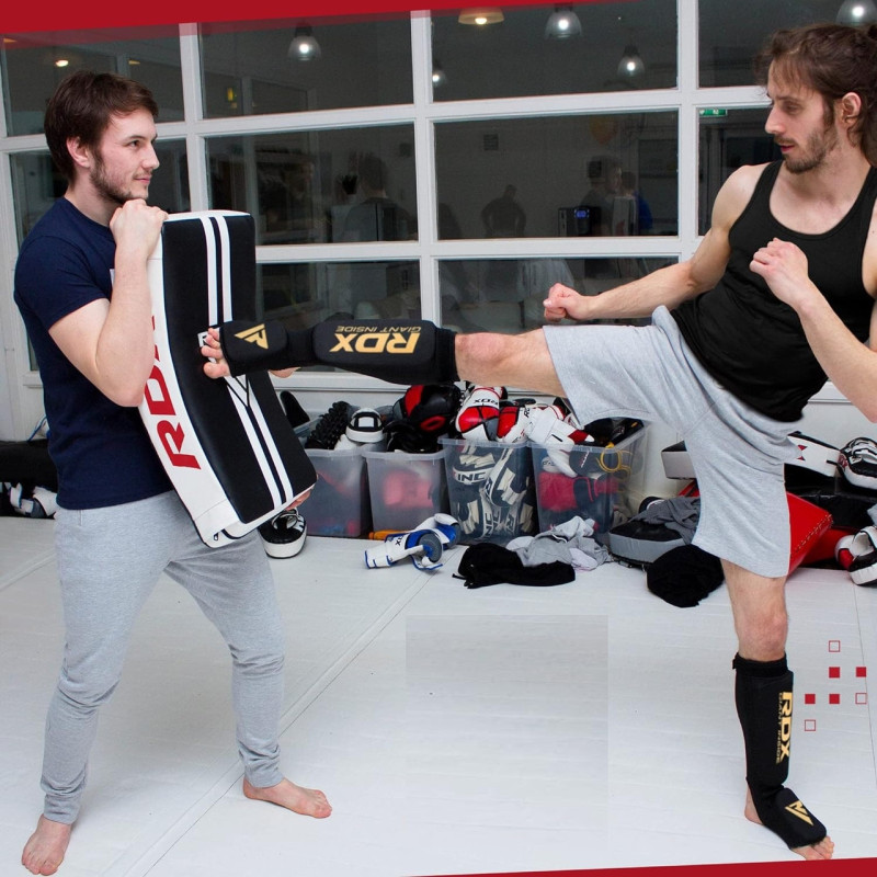 Макивара RDX T1 Curved Black Heavy, Длина: 60 см, Черно-белый