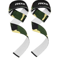 Лямки для тяги RDX W1 Gym Single Strap Camo Green Plus, 60×4 см, бавовна/еластан, зелений (камуфляж)