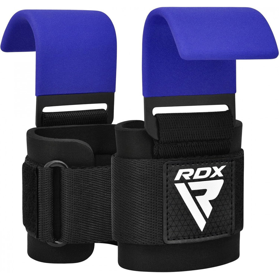 Гаки для тяги на зап'ястя RDX W5 Gym Hook Strap Blue Plus