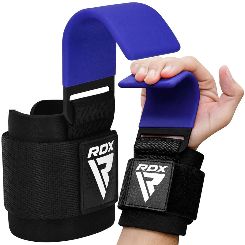 Гаки для тяги на зап'ястя RDX W5 Gym Hook Strap Blue Plus
