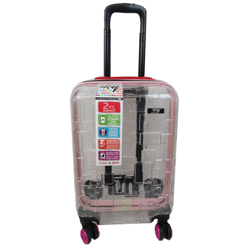 Прозора валіза маленька ABS | пластиковий чемодан ручна поклажа 42L My Luggage
