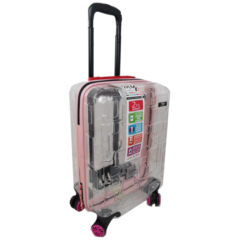 Прозора валіза маленька ABS | пластиковий чемодан ручна поклажа 42L My Luggage
