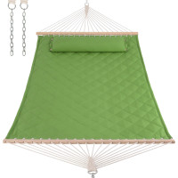 Двомісний гамак SOFT зелений XXL 200x140 з планками WCG