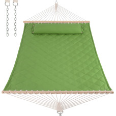 Двомісний гамак SOFT зелений XXL 200x140 з планками WCG
