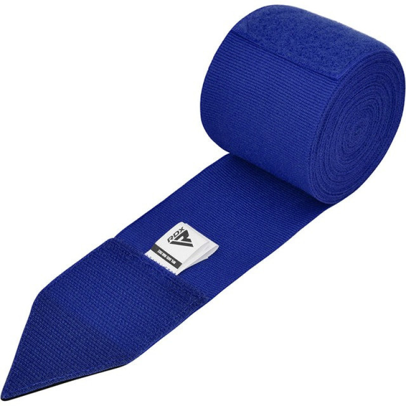 Бинты для бокса RDX WX Professional Boxing Hand Wraps Blue, Комплектация: пара (2 бинта), Длина 4,5 м, Эластичные, Хлопок, Нейлон, Синий