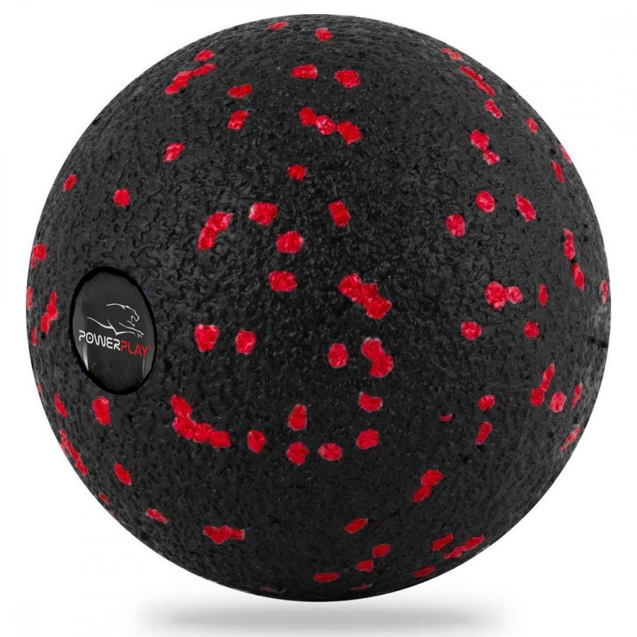 Массажный мяч PowerPlay PP-4350 Epp Massage Ball (d8) Черный/Красный